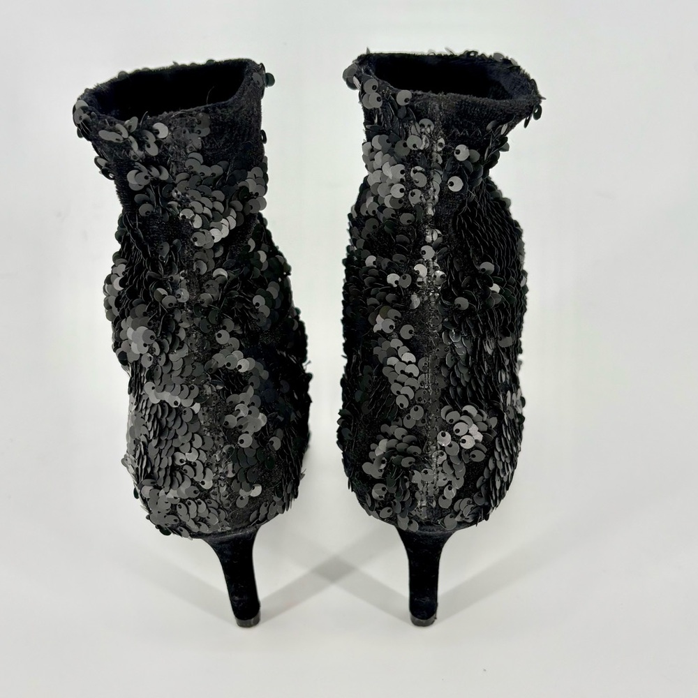 ZARA Velvet and Sequin Ankle Boot - Picture 7 of 16